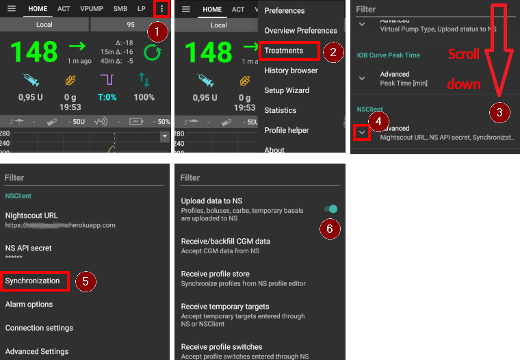 Upload local profile to NS